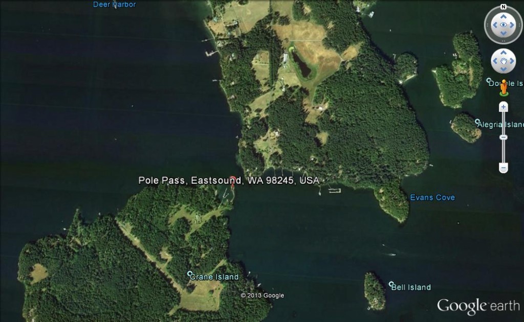 05 Pole Pass, between Crane and Orcas Islands (image not be used for navigation)